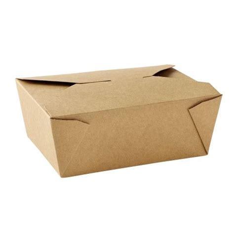 No8 Brown Kraft 46oz Square Paper Food Containers Boxes