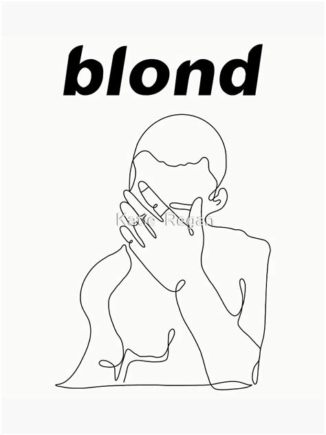 Frank Ocean Blond Line Art Sticker By Ktr39 Redbubble