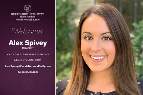 Berkshire Hathaway Homeservices Florida Network Realty Welcomes Alex Spivey Avondale Real