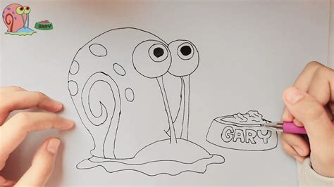 Cara Menggambar Gary Si Siput How To Draw Garry Spongebob Youtube