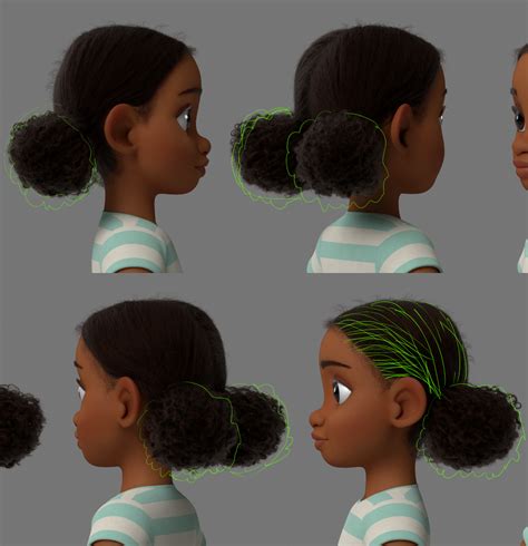 Canvas 3d Young Girl Afro Hair 3d Model Character Game Character