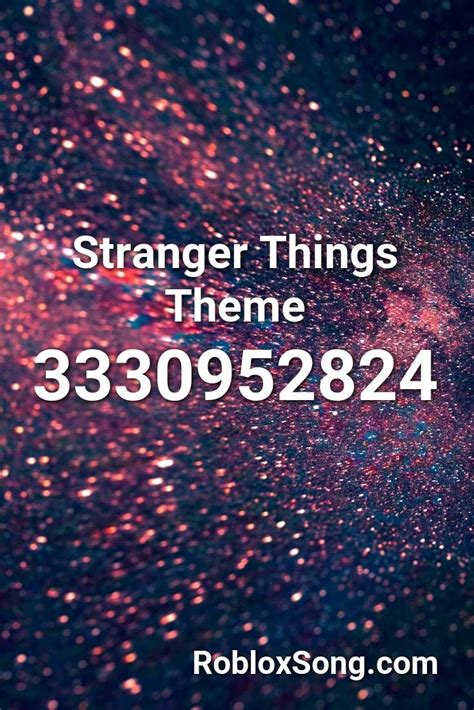 Use the id to listen to the song in roblox games. Stranger Things Theme Roblox ID - Roblox Music Codes in ...