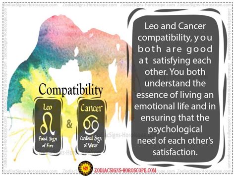 Leo And Cancer Compatibility Love Life Trust And Patibility