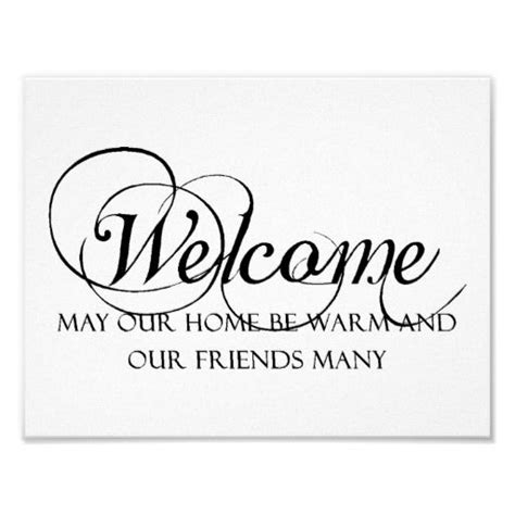 Welcome To Our Home Quote Poster Zazzle Welcome Quotes For Guests
