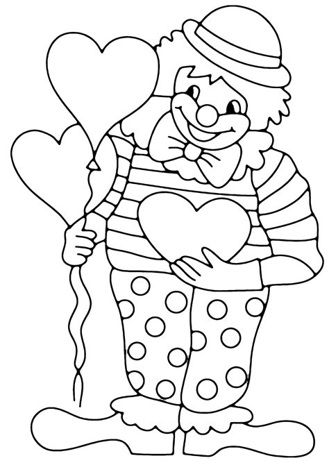 Halloween page 9 of 91. Coloriage - Le cirque : Clown 04 - 10 Doigts
