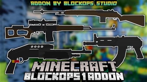 Minecraft Bedrock Gun Mod Blockops 1 Pre Release Addon Realistic