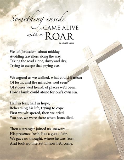 An Easter Poem Something Inside Came Alive With A Roar