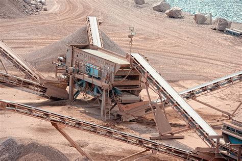 Stone Crusher In An Open Pit Mine Of Porphyry Rocks Stock Photo