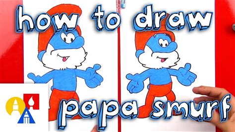 How To Draw Papa Smurf Youtube