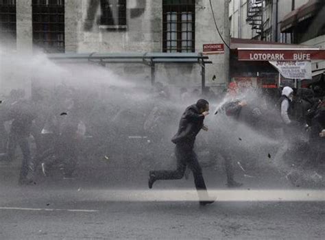 Turkish Police Use Water Cannon And Tear Gas To Disperse Protest Against Arrest Of Journalists