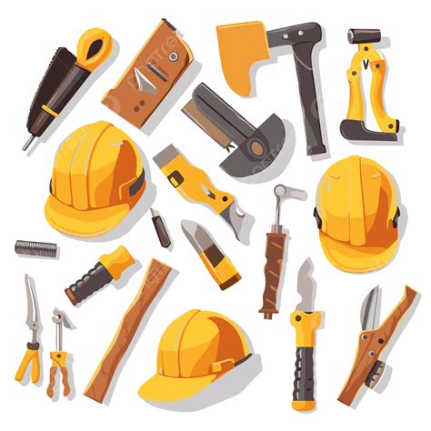 Construction Tools Sticker Clipart Tools For Building A House Vector