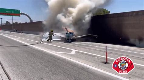 Dramatic Moment Plane Crash Lands Onto A Busy Highway Au