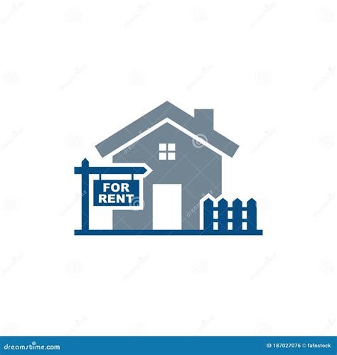 House For Rent Icon Vector Logo Template Stock Vector Illustration Of