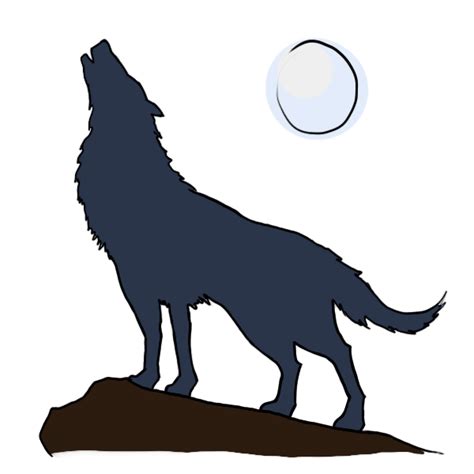 Howling Wolf Cartoon