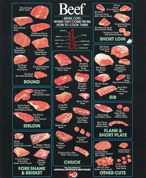 Butchering Chart For Beef