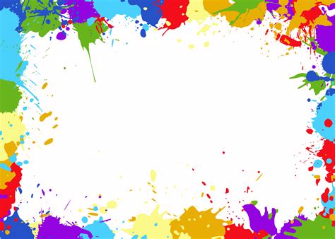 8 Colorful Splatter Frame Png Transparent