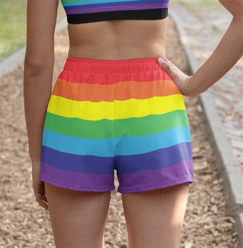 Cute Gay Pride Shorts Sexy Rainbow Shorts Rainbow Flag Booty Etsy