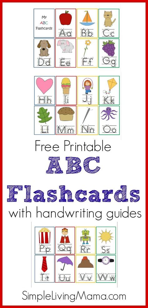 Printable Abc Flashcards For Preschoolers Simple Living Mama Abc