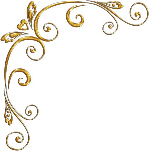 Gold Corners Золотые уголки Png Clip Art Borders Flower Png Images
