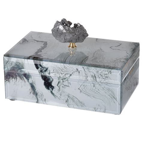 Aandb Home White Marble Jewelry Box