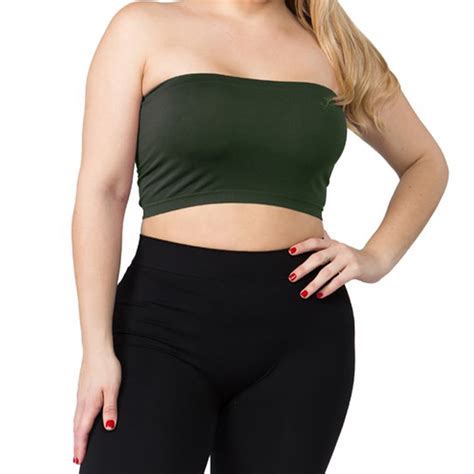 lavra women s strapless bralette non padded plus size bandeau seamless tube top