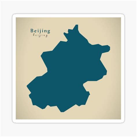 Modern Map Beijing Province Map China Cn Sticker By Ingomenhard