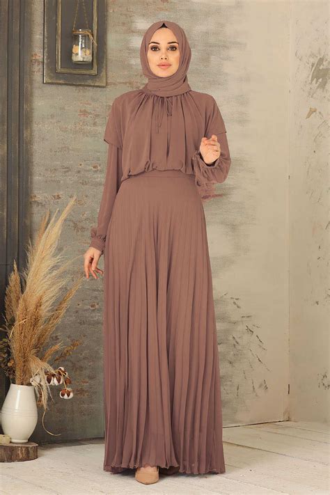Brown Hijab Dress 27281kh Neva