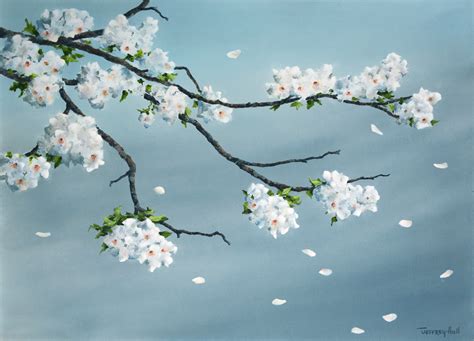 Cherry Blossom Showers The Jeffrey Hull Gallery Original Paintings
