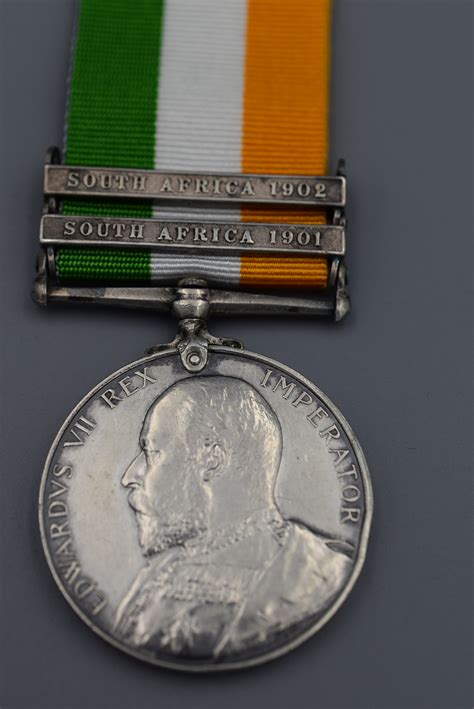 A Kings South Africa Medal With 1901 And 1902 Bars Named To 5688 Pte