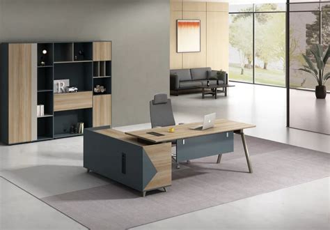 Modern Executive Desk High End Office Furniture L Shaped Desk Resin