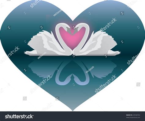 Swan Heart Stock Vector Illustration 23558704 Shutterstock