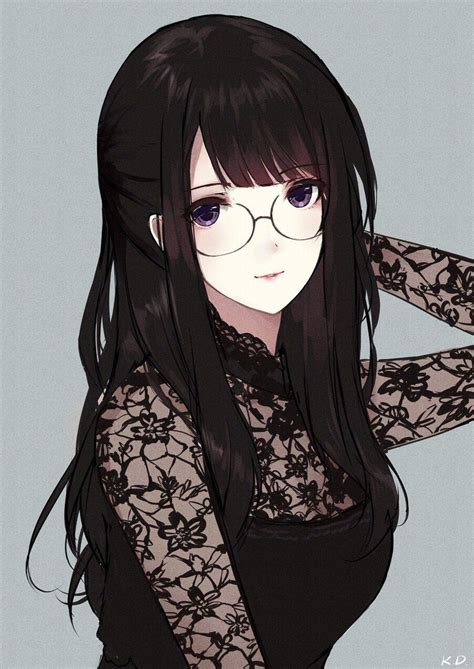 Artist Kyo00d Anime Girl Black Hair Girls With Black Hair Black Girl