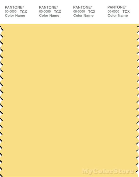 Pantone Smart 12 0727 Tcx Color Swatch Card Pantone Sunshine