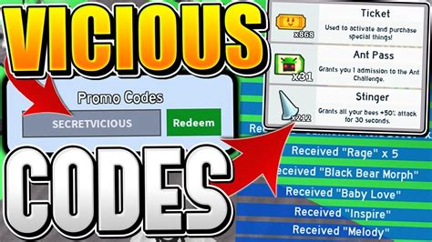 Several codes give wildly different things in return. VICIOUS BEE UPDATE CODES IN ROBLOX BEE SWARM SIMULATOR! - YouTube