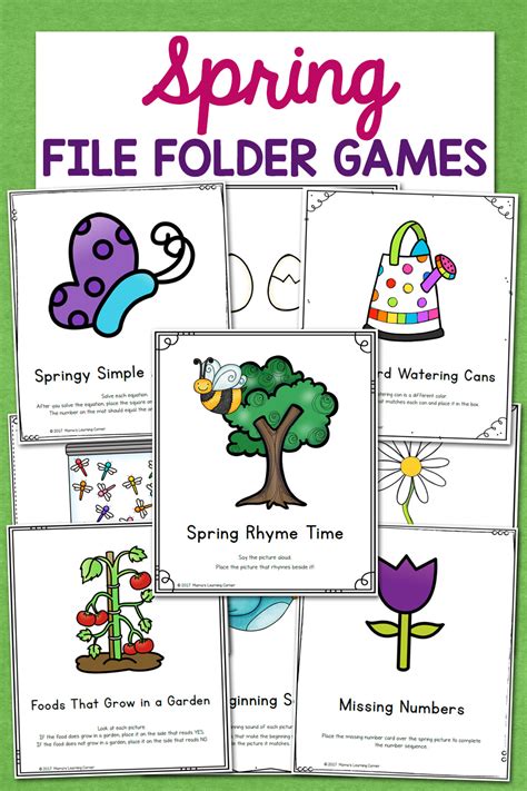 Spring File Folder Games 10 Different Activities For Preschool And