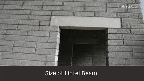What Is Lintel Size Of Lintel Beam Types Of Lintel Civildetail