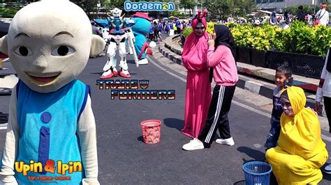 Badut Lucu Upin Ipin And Doraemon Clown Kostum Robot Transformers Pocong