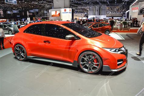 Honda Civic Type R Concept Car At The Geneva Motor Show Stock