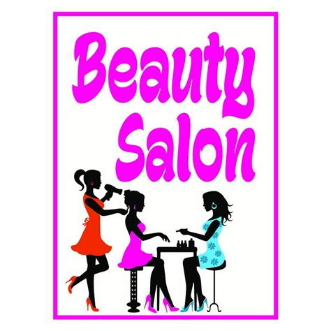 Beauty Salon Store Display Paper Signs 18w X 24h 6 Pack