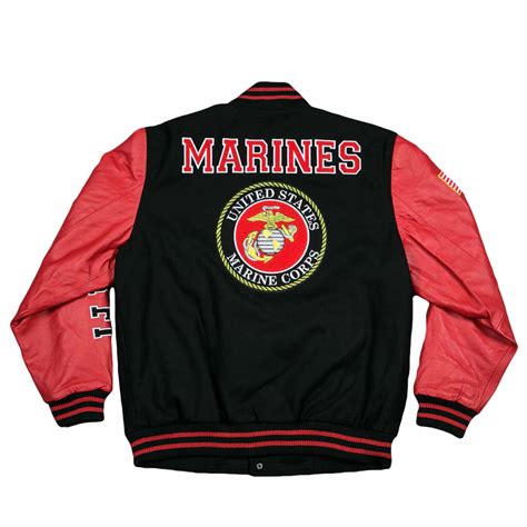 Jwm Military Mens Leather Polyester Embroidered Varsity Jacket Ebay