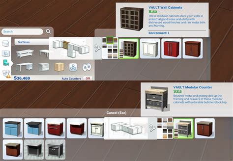 Mod The Sims Unlocked Vault Colour Options No Splash Version