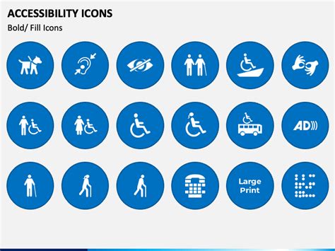 Accessibility Icons Powerpoint Template Ppt Slides