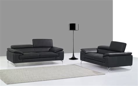 Unique Black Leather Sofa Set With Chrome Accents Arlington Texas Jandm