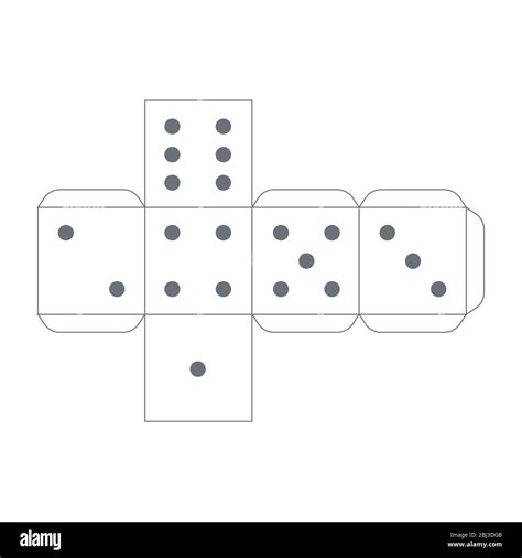 Paper Dice Template On White Stock Vector Image And Art Alamy