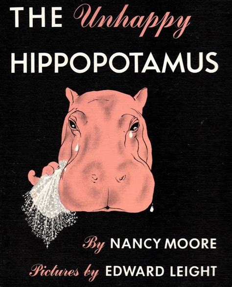 Cute Hippo Book Illustration Illustrations Vintage Childrens Books