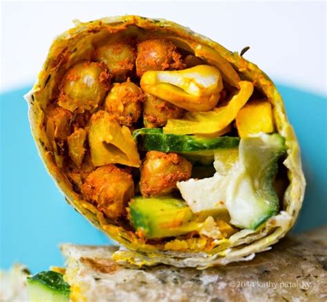 sweet spicy easy amazing curry chickpea cool cucumber wraps lekker