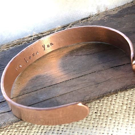 Medical Alert Engraved Copper Bracelet Personalized Bracelet Etsy