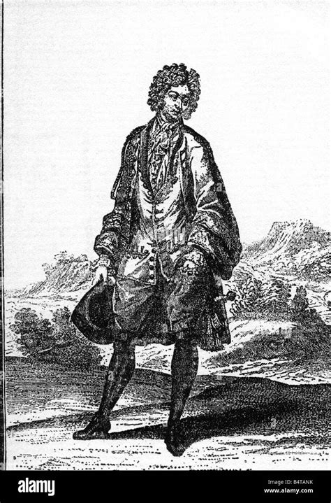 Fashion 17th Century France Mens Fashion Nobleman In Summer Dress Copper Engraving Circa