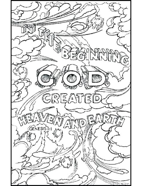 Gods Creation Coloring Pages Coloring Home