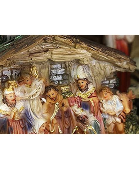 Juvale Nativity Scene Hand Painted Christmas Figurine Decorchristian